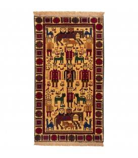 Tapis persan Baluchi fait main Réf ID 179415 - 108 × 193