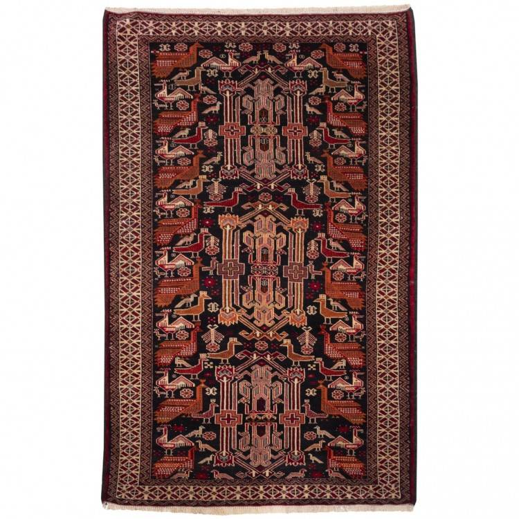 Tapis persan Baluchi fait main Réf ID 130269 - 95 × 150