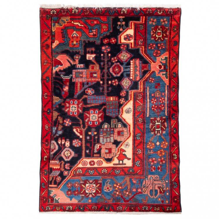 Tapis persan Nahavand fait main Réf ID 130360 - 90 × 130