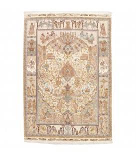 Tapis persan Tabriz fait main Réf ID 129307 - 150 × 208