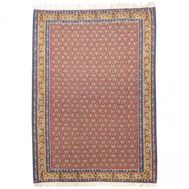 Kilim persiano Sanandaj annodato a mano codice 129312 - 170 × 238