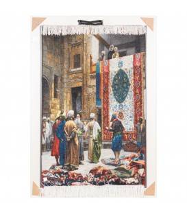 Tableau tapis persan Tabriz fait main Réf ID 903734