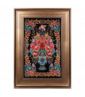 Tableau tapis persan Qom fait main Réf ID 903843