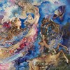 イランの手作り絵画絨毯 タブリーズ 番号 903854