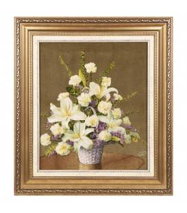 Tableau tapis persan Tabriz fait main Réf ID 903856