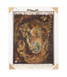 Tableau tapis persan Tabriz fait main Réf ID 903861