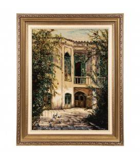 Tableau tapis persan Tabriz fait main Réf ID 903867