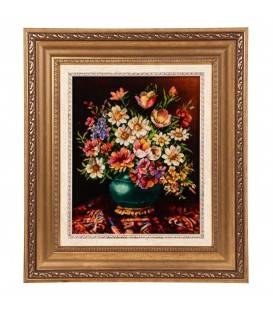 Tableau tapis persan Tabriz fait main Réf ID 903875