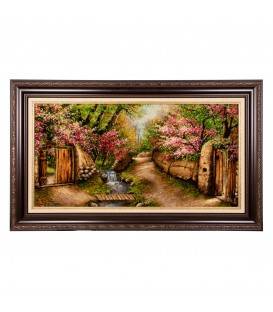 Tableau tapis persan Tabriz fait main Réf ID 903881