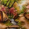 Tableau tapis persan Tabriz fait main Réf ID 903881
