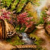 Tappeto persiano Tabriz a disegno pittorico codice 903882