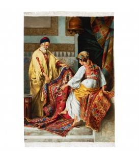 Handgeknüpfter Tabriz Bildteppiche Ziffer 903893