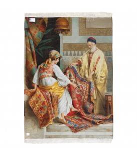 Tappeto persiano Tabriz a disegno pittorico codice 903893
