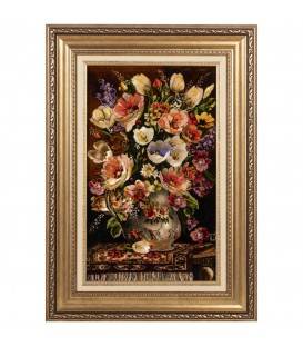 Tableau tapis persan Tabriz fait main Réf ID 903953