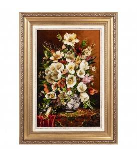 Tableau tapis persan Tabriz fait main Réf ID 903955