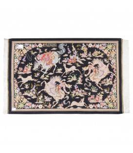 Tableau tapis persan Qom fait main Réf ID 903972