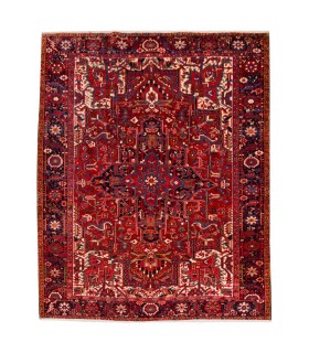 فرش دستباف قدیمی نه و نیم متری هریس کد 179600