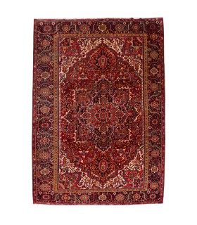 فرش دستباف قدیمی نه و نیم متری هریس کد 179614