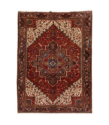 فرش دستباف قدیمی ده و نیم متری هریس کد 179690