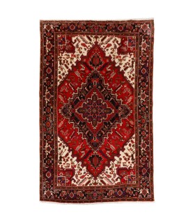 فرش دستباف قدیمی شش و نیم متری هریس کد 179724