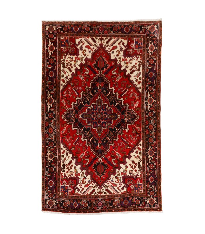 فرش دستباف قدیمی شش و نیم متری هریس کد 179724