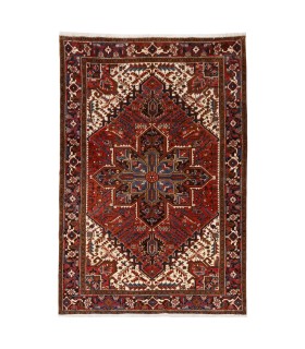 فرش دستباف قدیمی شش و نیم متری هریس کد 179729