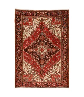 فرش دستباف قدیمی پنج و نیم متری هریس کد 179730