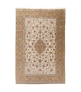 فرش دستباف قدیمی نه و نیم متری کاشان کد 179654