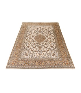 فرش دستباف قدیمی نه و نیم متری کاشان کد 179654