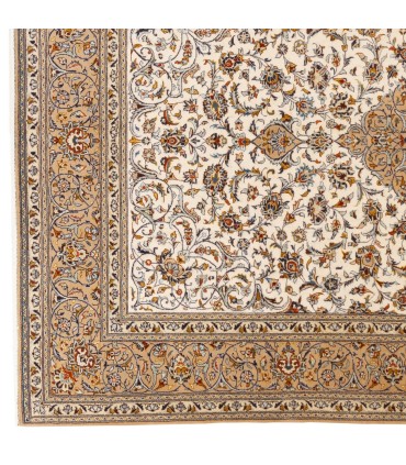 فرش دستباف قدیمی نه و نیم متری کاشان کد 179654