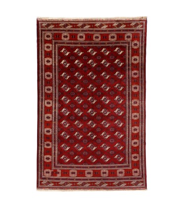 فرش دستباف قدیمی نه متری ترکمن کد 179663