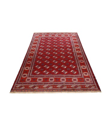 فرش دستباف قدیمی نه متری ترکمن کد 179663