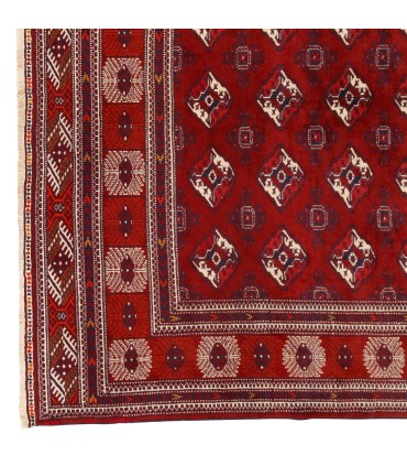 فرش دستباف قدیمی نه متری ترکمن کد 179663