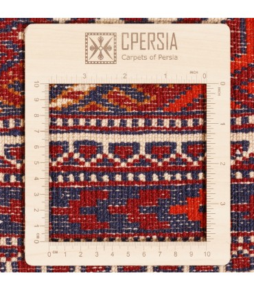 فرش دستباف قدیمی نه متری ترکمن کد 179663