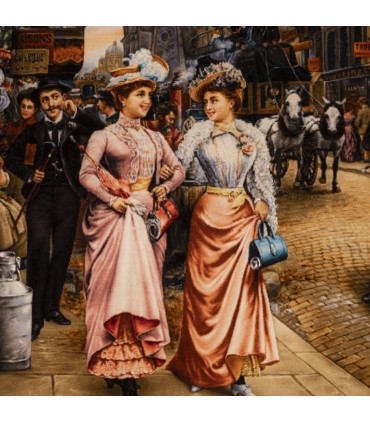 تابلو فرش دستباف منظره شانزلیزه تبریز کد 904065