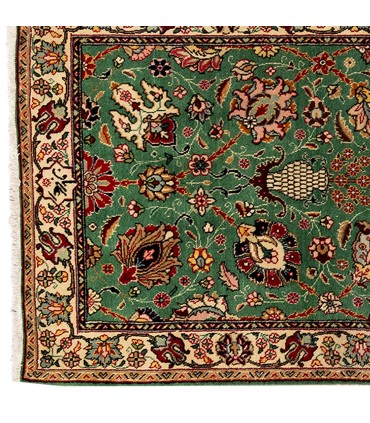 فرش دستباف قدیمی کناره طول سه و نیم متر تبریز کد 102526