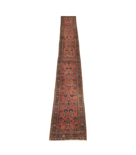 فرش دستباف قدیمی کناره طول شش متر ملایر کد 102528