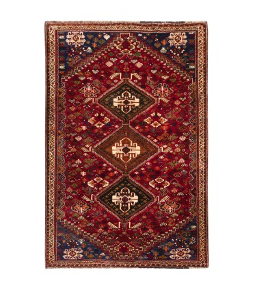 فرش دستباف قدیمی چهار و نیم متری شیراز کد 179742