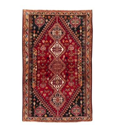 فرش دستباف قدیمی سه و نیم متری شیراز کد 179763