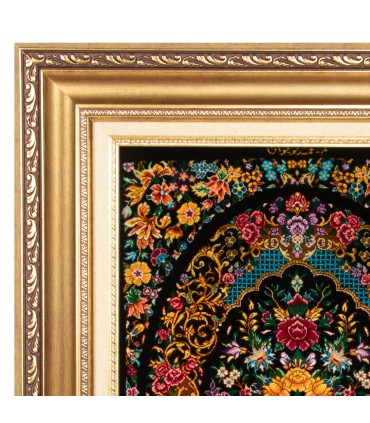 تابلو فرش دستباف گلدانی قم کد 904161