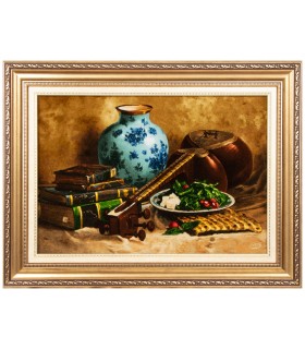 تابلو فرش دستباف میز عصرانه تبریز کد 904164