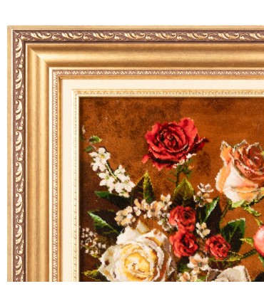 تابلو فرش دستباف گل در گلدان تبریز کد 904170