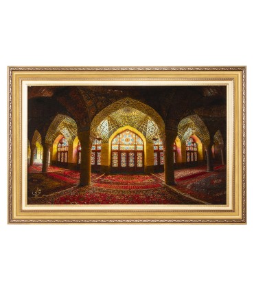 تابلو فرش دستباف منظره مسجد نصیرالملک تبریز کد 904260
