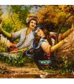 تابلو فرش دستباف مینیاتور چنگ زن تبریز کد 904295