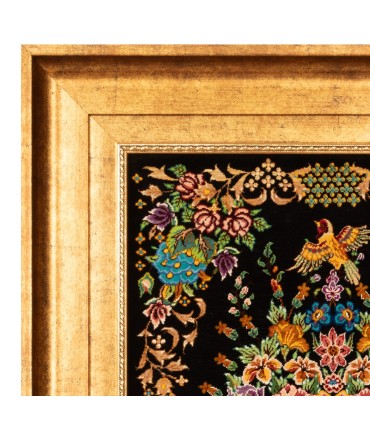 تابلو فرش دستباف گل در گلدان قم کد 904303