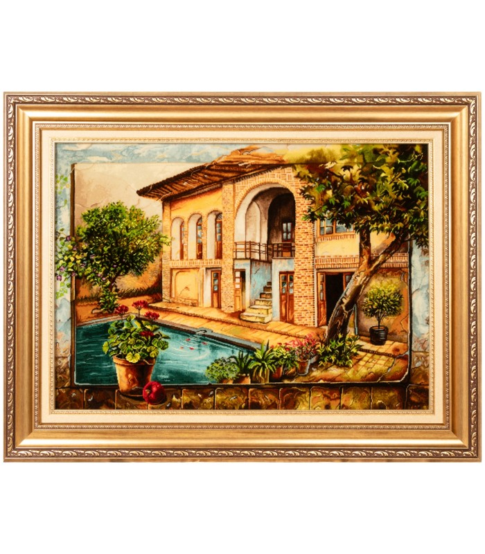 تابلو فرش دستباف خانه مادربزرگ تبریز کد 904306