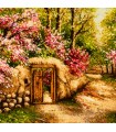 تابلو فرش دستباف منظره کوچه باغ بهاری تبریز کد 904322