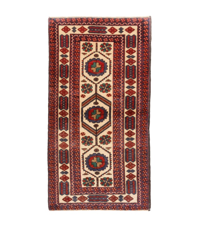 فرش دستباف قدیمی ذرع و نیم بلوچ کد 179826