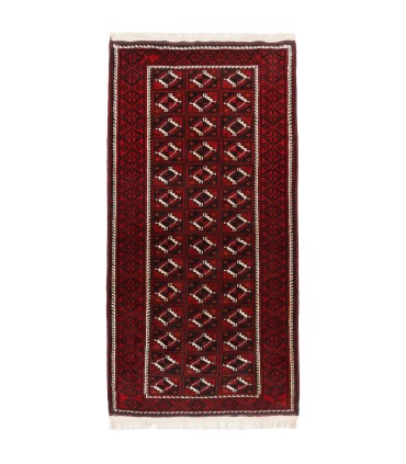 فرش دستباف قدیمی کناره طول دو متر بلوچ کد 179869