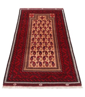 فرش دستباف قدیمی دو و نیم متری بلوچ کد 179876